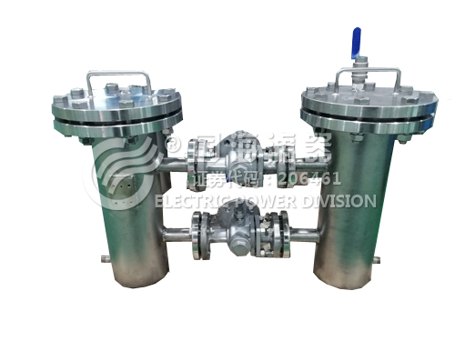 雙筒切換籃式除汙過濾器